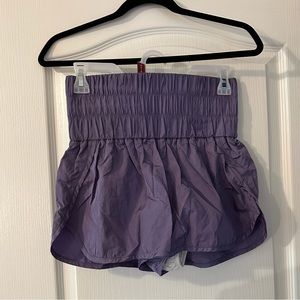 Free People Movement Purple High-Waisted Shorts
